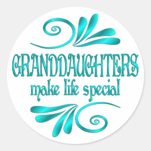 Granddaughters Make Life Special Classic Round Sticker