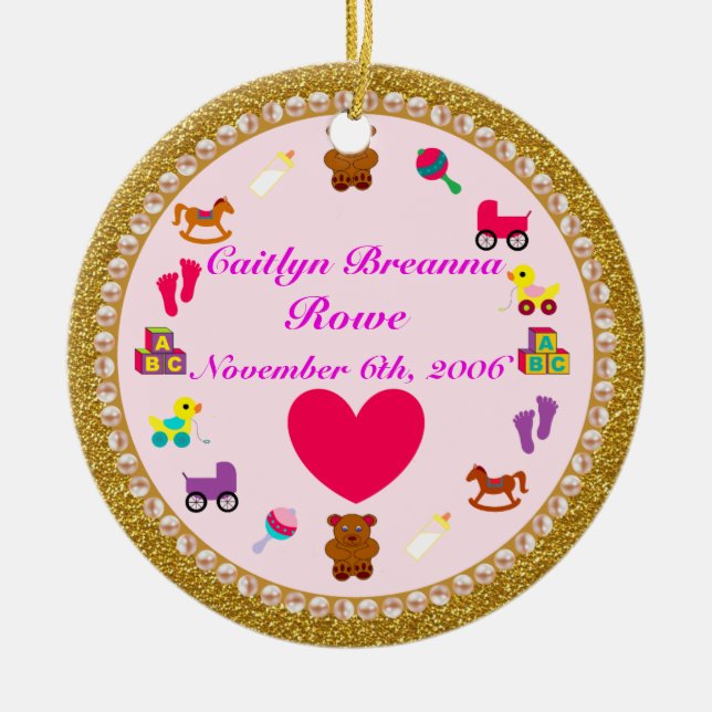 Granddaughter's Personalised Christmas Ornament (Front)