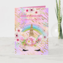 GRANDDAUGHTER's UNICORN Gifts Pink Gold Girly