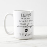 Granddog Personalised Pet Photo Funny Dog Grandpa Coffee Mug<br><div class="desc">Surprise your favourite Dog Grandpa this Christmas fathers day, or for his birthday or any occasion with this super cute and funny dog grandpa mug . "Grandpa ... I'm so sorry for all the times I kissed you ... after licking my butt" Makes a perfect gift from the granddog !...</div>