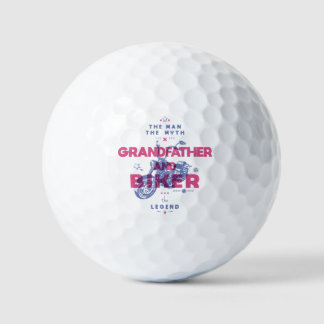 Grandfather and biker the man the myth the legend golf balls