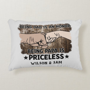 Grandfather Being Papa Is Priceless Father Decorative Cushion