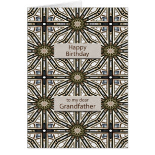 Grandfather Birthday Abstract Mandala Design