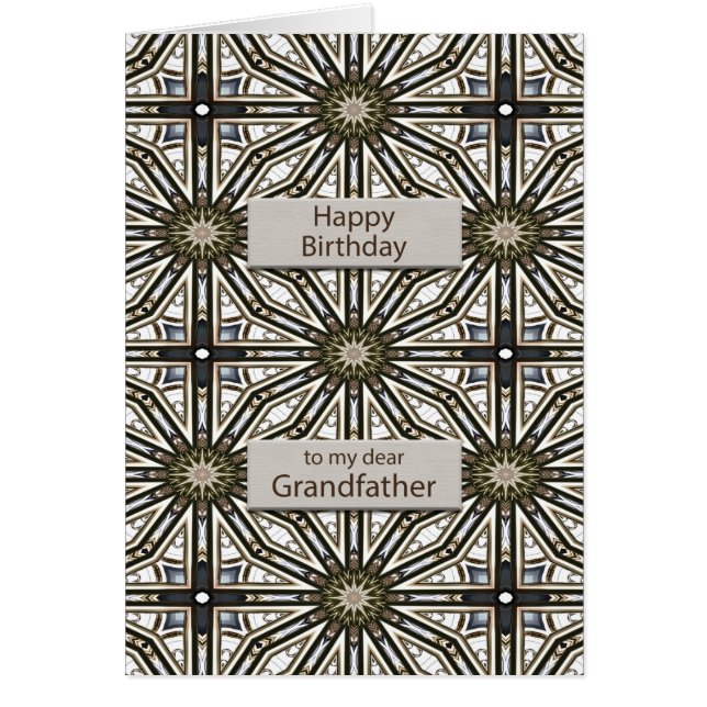 Grandfather Birthday Abstract Mandala Design (Front)