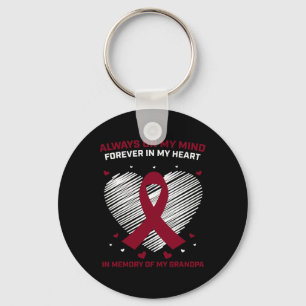 Grandfather Blood Cancer Awareness Grandpa Multipl Key Ring
