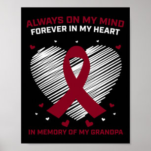 Grandfather Blood Cancer Awareness Grandpa Multipl Poster