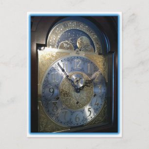 Grandfather Clock Face Postcard