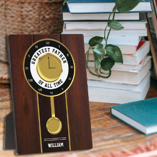 Grandfather Clock Greatest Father of all Time Plaque