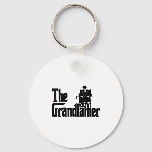 Grandfather Funny Quote Design For Grandpas  Key Ring (Front)