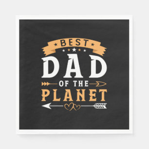 Grandfather Gift Best Dad Of The Planet Napkin