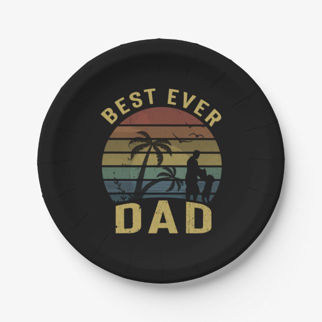 Grandfather Gift | Best Ever Dad Paper Plate (Front)