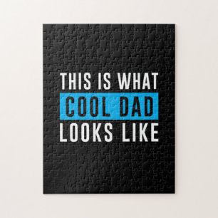 Grandfather Gift Cool Dad Looks Like Jigsaw Puzzle