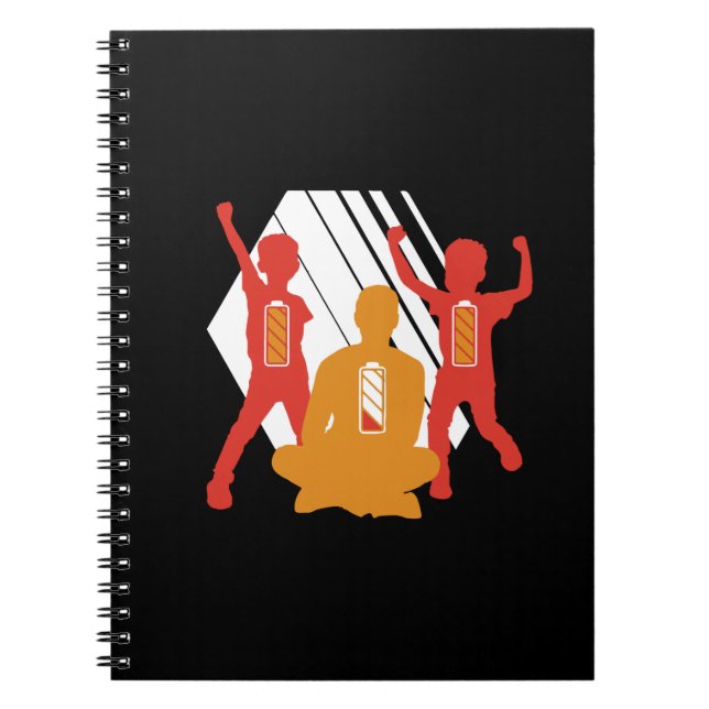 Grandfather Gift | Funny Dad With Kids Notebook (Front)