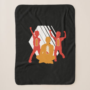 Grandfather Gift Funny Dad With Kids Sherpa Blanket