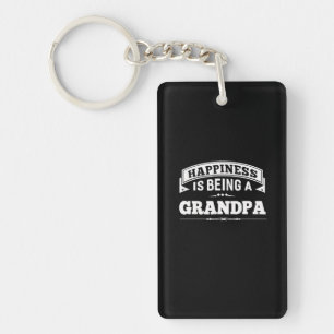 Grandfather Gift Happiness Is Being A Grandpa Key Ring