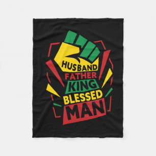 Grandfather Gift Husband Father And King Fleece Blanket