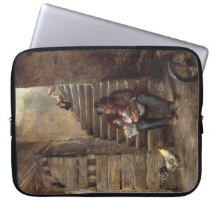 Grandfather Looking After His Grandson Laptop Sleeve