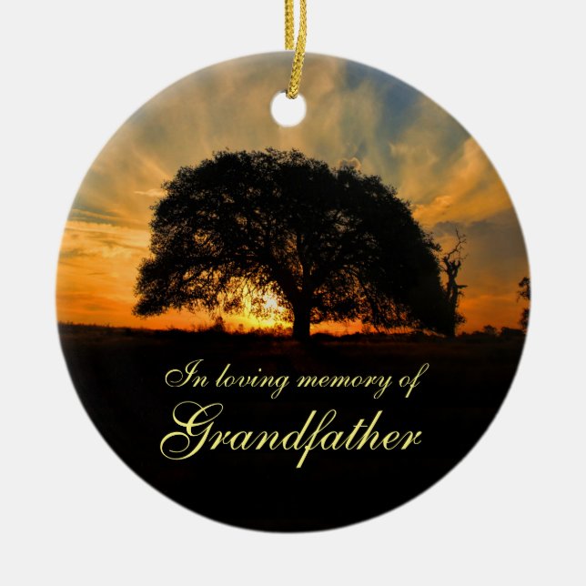 Grandfather Memorial Ornament with Spiritual Poem (Front)