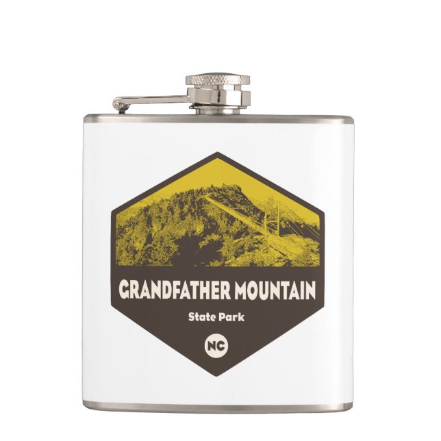 Grandfather Mountain State Park North Carolina Hip Flask (Front)