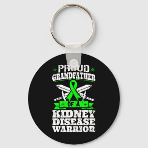 Grandfather Of A Kidney Disease Warrior Awareness Key Ring
