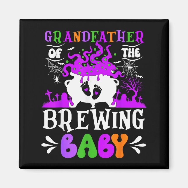 Grandfather Of The Brewing Baby Grandpa To Be Hall Magnet (Front)