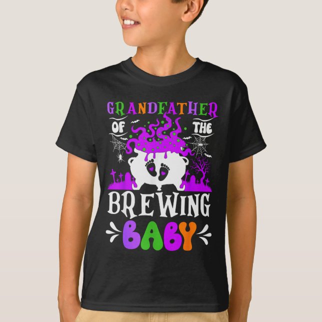 Grandfather Of The Brewing Baby Grandpa To Be Hall T-Shirt (Front)