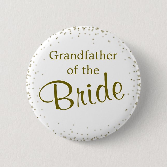 Grandfather of the Bride Confetti Button (Front)