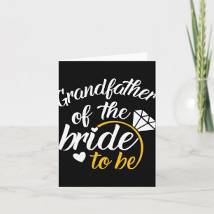 Grandfather Of The Bride-to-be Big Wedding Day Card