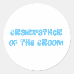 Grandfather of the Groom Classic Round Sticker