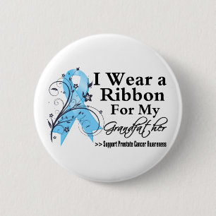 Grandfather Prostate Cancer Ribbon 6 Cm Round Badge