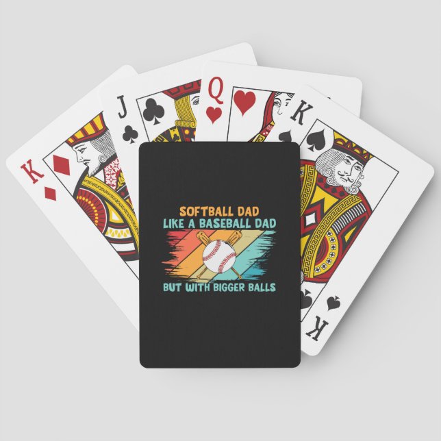 Grandfather Quotes | Baseball Dad Definition Playing Cards (Back)