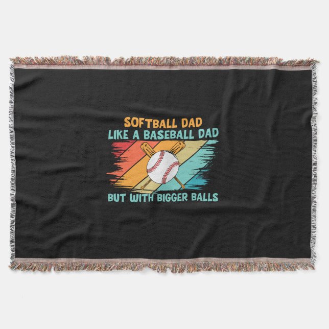 Grandfather Quotes | Baseball Dad Definition Throw Blanket (Front)