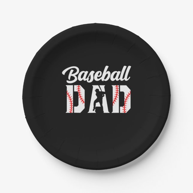 Grandfather Quotes | Baseball Dad Paper Plate (Front)
