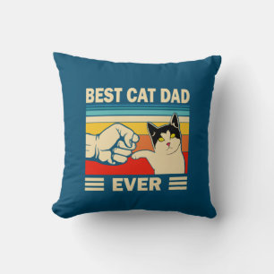Grandfather Quotes Best Cat Dad Ever Cushion