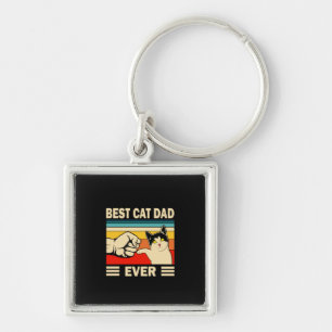 Grandfather Quotes   Best Cat Dad Ever Key Ring