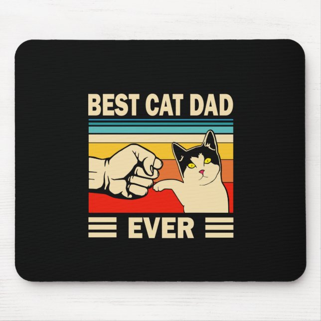 Grandfather Quotes | Best Cat Dad Ever Mouse Mat (Front)