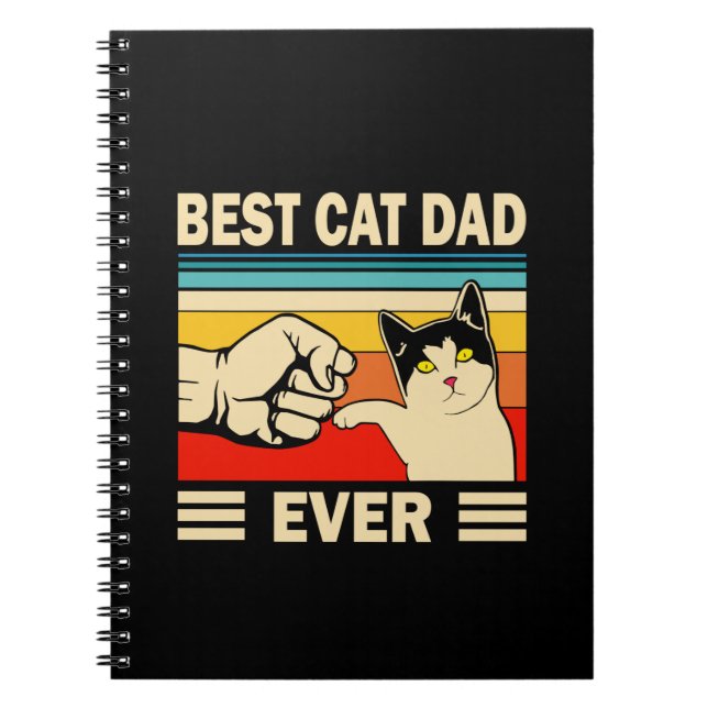 Grandfather Quotes | Best Cat Dad Ever Notebook (Front)