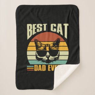 Grandfather Quotes   Best Cat Dad Ever Sherpa Blanket