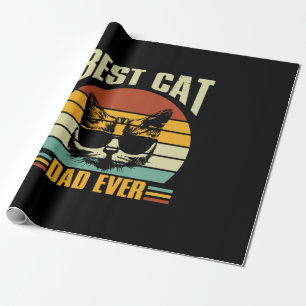 Grandfather Quotes Best Cat Dad Ever Wrapping Paper