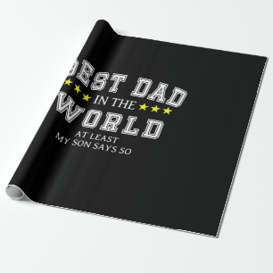 Grandfather Quotes Best Dad In The World Wrapping Paper