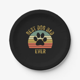 Grandfather Quotes   Best Dog Dad Ever Paper Plate