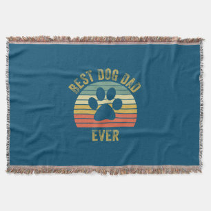 Grandfather Quotes   Best Dog Dad Ever Throw Blanket