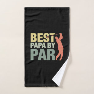 Grandfather Quotes   Best Papa By Par Golf Hand Towel