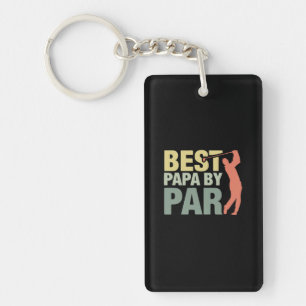 Grandfather Quotes   Best Papa By Par Golf Key Ring