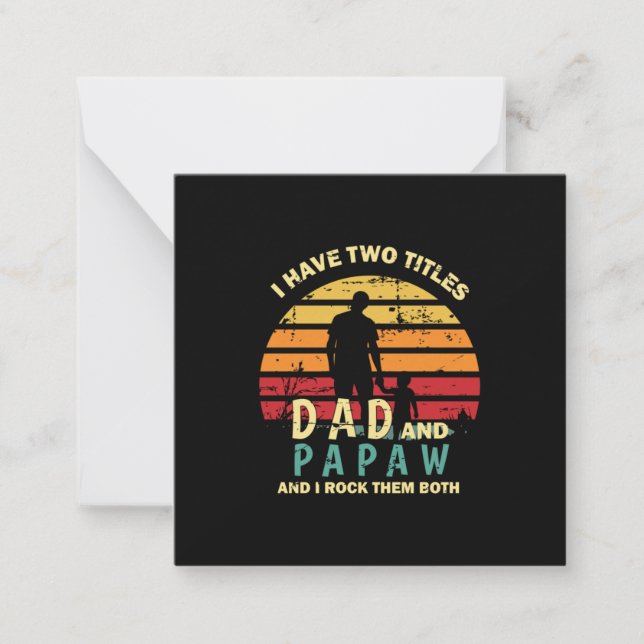 Grandfather Quotes | Dad And Papa I Rock Them Card (Front)