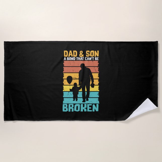 Grandfather Quotes | Dad And Son Beach Towel (Front)