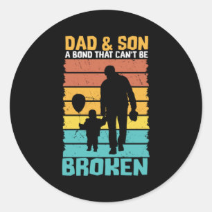 Grandfather Quotes   Dad And Son Classic Round Sticker