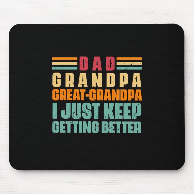 Grandfather Quotes | Dad Great Grandpa Mouse Mat (Front)