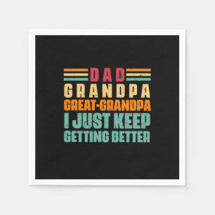 Grandfather Quotes Dad Great Grandpa Napkin