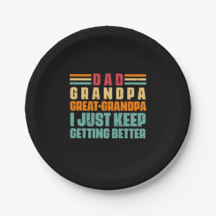 Grandfather Quotes Dad Great Grandpa Paper Plate